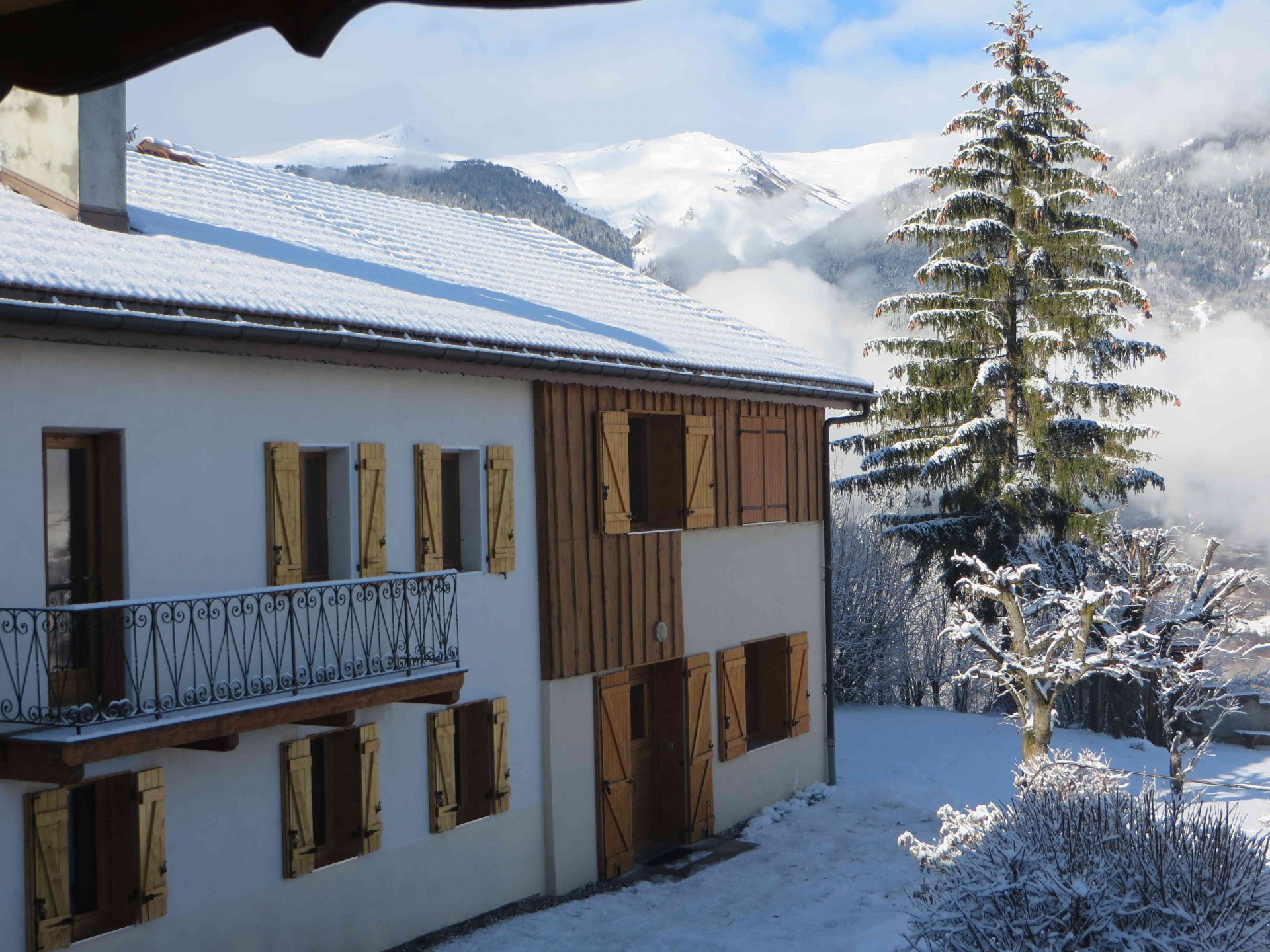 la maison l'hiver